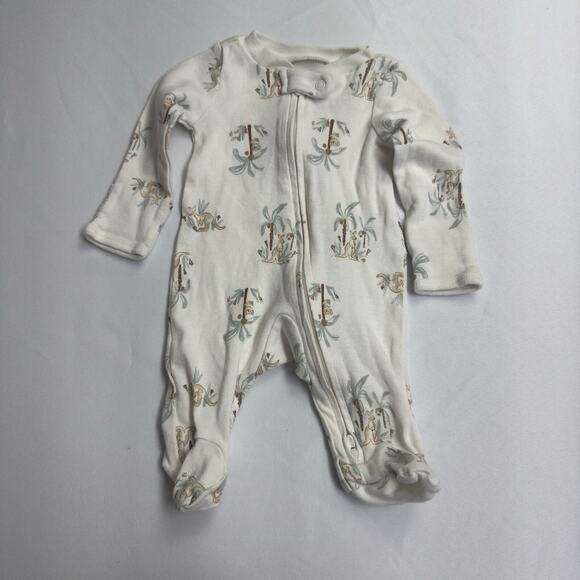 Carter's 2-Way Zipper Sleeper Kangaroo Set of 2 Cream, Beige Size Newborn - Picture 2 of 7